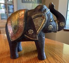Carved wood elephant for sale  Roseville