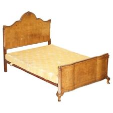 STUNNING WARING & GILLOWS HARRODS LONDON CIRCA 1950'S BURR WALNUT BED STEAD for sale  Shipping to South Africa