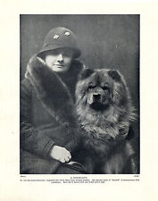 CHOW CHOW LADY AND HER NAME DOG PÁGINA IMPRESSA ORIGINAL DE 1934 comprar usado  Enviando para Brazil