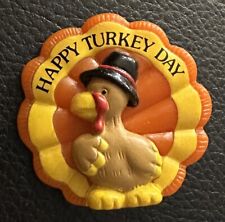 Russ PIN Thanksgiving Vintage TURKEY Pilgrim HAPPY DAY 1980s ORANGE Box 17 for sale  Shipping to South Africa