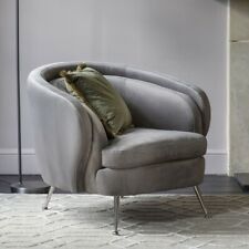 Tesoro Tub Chair Grey Velvet for sale  Shipping to South Africa
