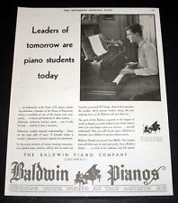 1930 ANÚNCIO IMPRESSO DE REVISTA ANTIGA, PIANOS BALDWIN, LÍDERES DE AMANHÃ, ESTUDANTES HOJE!, usado comprar usado  Enviando para Brazil