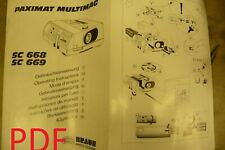 Instrucciones proyector de diapositivas BRAUN PAXIMAT MULTIMAG SC668 SC669 - en correo electrónico/CD segunda mano  Embacar hacia Argentina