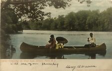 1905 CANOE BOAT ON DEAL LAKE Asbury Park NJ, Cartão Postal Fotográfico, Individual,, usado comprar usado  Enviando para Brazil