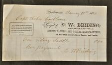 1863 briding billhead for sale  Waldorf
