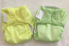 BumGenius Original Pocket Diaper SOLID YELLOW GREEN LOT OF 2 ADJUSTABLE SNAP OS for sale  Shipping to South Africa