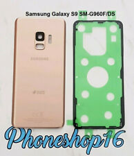 ORIGINALE Samsung Galaxy s9 sm-g960f/ds Duos Cover Posteriore Cover Posteriore Oro + ADESIVO B usato  Spedire a Italy