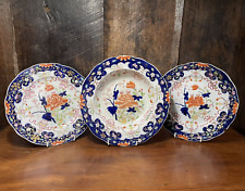 Antique MASONS IRONSTONE Imari/Chinese Style  BOWL & 2 PLATES, c1813-1820 Rare for sale  Shipping to South Africa