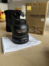 [NEAR MINT] Nikon AF-S DX NIKKOR 35mm F/1.8G Lens w/ original box & accessories, używany na sprzedaż  PL