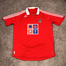 SL Benfica Portugal Jersey Mens XL Red White 07 08 Home Football Soccer Adidas for sale  Shipping to South Africa