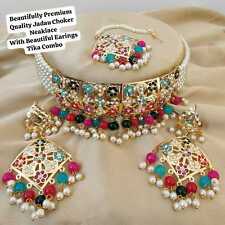 Punjabi Jadau Set / Handmade Punjabi Set / Punjabi Wedding / Gold Necklace Set/ for sale  Shipping to South Africa