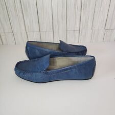 Women's Blue Textured Aerosoles Over Drive Loafer Flats Size 7.5 for sale  Shipping to South Africa