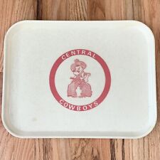 Vintage Fiberglass School Cafeteria Tray Central Cowboys Oklahoma Camtray for sale  Owasso