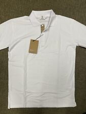 Camisa polo masculina xadrez sólida manga curta Burberry branca grande comprar usado  Enviando para Brazil