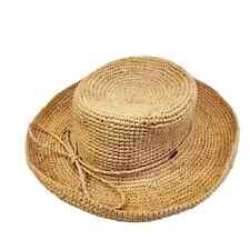 Chapéu de sol Scala aba laminada ráfia de crochê tecido palha tamanho único empacotável comprar usado  Enviando para Brazil