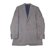 Oliver Brown London Eaton Jacket 40L Irish Linen Blue Bronze Herringbone Tweed for sale  Shipping to South Africa