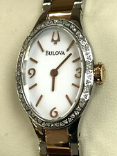Bulova 98R190 Diamond Collection relógio de quartzo feminino oval de dois tons GARANTIA comprar usado  Enviando para Brazil