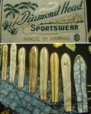 De colección DIAMOND HEAD camisa hawaiana rayón tabla de surf tabla larga HECHA EN HAWAII hombre XL segunda mano  Embacar hacia Argentina