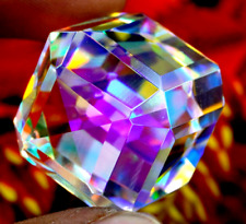 Piedra preciosa certificada de topacio místico natural de 111 quilates corte cubo arco iris, usado segunda mano  Embacar hacia Argentina