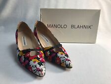 Tacones para gatito con flores Manola Blanik Relvezo segunda mano  Embacar hacia Argentina