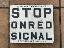 Cast Iron Railroad “Stop On Red Signal” Sign - FAST SHIPPING for sale  Shipping to Canada