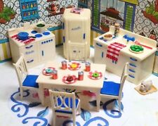 ¡Raro! Casa de muñecas confiable de los años 50 cocina completa de 8 piezas se adapta a Renwal ideal segunda mano  Embacar hacia Argentina