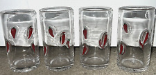 Conjunto de 4 copos de bola altos de vidro mexicano soprado à mão vermelho Chile pimenta comprar usado  Enviando para Brazil