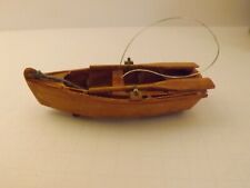Wooden Rowboat Christmas Ornament, used for sale  Fort Lupton