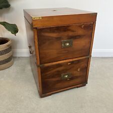 Used, Ethan Allen Military Campaign Drinks Cabinet Burlwood with Brass Accents Table for sale  Shipping to South Africa