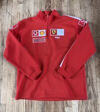 FILA FERRARI SHELL VODAFONE VINTAGE VERMELHO 1/4 SUÉTER PULÔVER DE LÃ TAMANHO XL, usado comprar usado  Enviando para Brazil