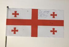 Used, Mikheil Saakashvili President of Georgia  signed flag (in Tbilisi hospital) for sale  Shipping to South Africa