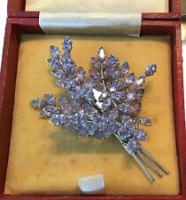 Broche vintage Simpson JewelCrest cristal lavanda strass na caixa original comprar usado  Enviando para Brazil