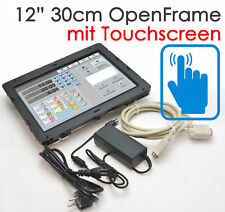 USB 12" 30cm OPENFRAME LED MONITOR 800x600 12V POWER DVI VGA 8W M44 TOUCHSCREEN, used for sale  Shipping to South Africa
