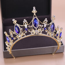7.5cm de altura Adulto Azul Cristal Casamento Rainha Princesa Coroa Tiara De Formatura comprar usado  Enviando para Brazil