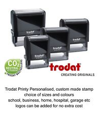 PERSONALISED BUSINESS STAMP SELF INKING BUSINESS NAME YOUR SIGNATURE LOGO FREE, used for sale  UK