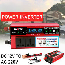 Modified Peak Power Inverter DC 12V to AC 220V Car Converter 4 USB 3 Sockets UK for sale  LEICESTER