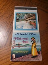 De colección Matchcover No.9 Fisherman's Wharf San Francisco California  segunda mano  Embacar hacia Mexico