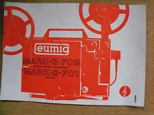 Instructions cine projector EUMIG MARK S 709 701 super single & standard 8 CD/em for sale  Shipping to South Africa