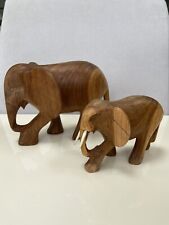 Wooden elephants pair for sale  WOKINGHAM