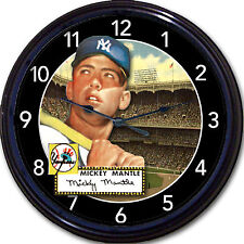 Cartão de beisebol Mickey Mantle relógio de parede Yankees Yankee Stadium cartão postal MLB 10", usado comprar usado  Enviando para Brazil