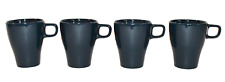 IKEA 21963 xícaras canecas café chá empilhável alça quadrada conjunto de 4 azul escuro 8 oz. comprar usado  Enviando para Brazil