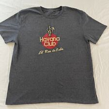 Camiseta Gráfica Havana Club El Ron De Cuba Talla Mediana Gris Bordada, usado segunda mano  Embacar hacia Argentina