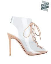RRP€620 GIANVITO ROSSI Transparent Sandals US5 UK2 EU35 Lace Up Made in Italy for sale  Shipping to South Africa