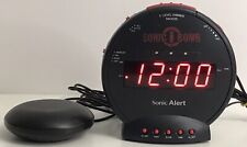 Reloj despertador doble extra fuerte Sonic Bomb con vibrador agitador de cama negro segunda mano  Embacar hacia Argentina