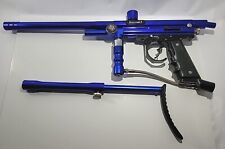 Pistola de paintball Commando 3 francotirador azul cromada con brazo de extensión segunda mano  Embacar hacia Mexico