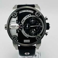 Relógio masculino DIESEL LITTLE DADDY DZ-7256 couro preto 51,3 mm raspador de para-brisa, usado comprar usado  Enviando para Brazil
