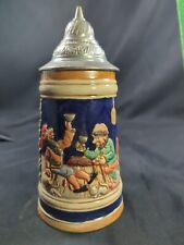 Used, Merkelbach House Of Goebel 6.75" Lidded Mini Beer Stein Lid  German Men Drinking for sale  Shipping to South Africa