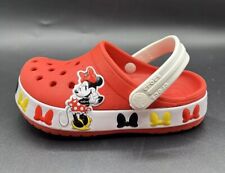 Zapatos sin cordones Crocs Disney Minnie Mouse cómodos playa rojo agua talla 9 C segunda mano  Embacar hacia Argentina