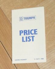 Triumph range price for sale  FAREHAM