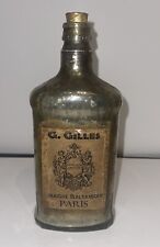 Antigua botella vacía de vinagre balsámico francés vidrio mercurio G. Gilles con corcho segunda mano  Embacar hacia Argentina